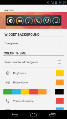 Screenshot of the application Slider Widget - volume - #7