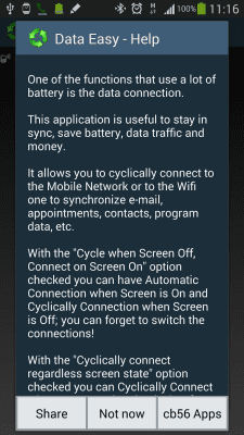 Screenshot of the application Data Switch Save Battery Easy - #8