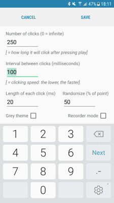 Screenshot of the application Auto Tapper - Auto Clicker/Tap Sequence Recorder - #3