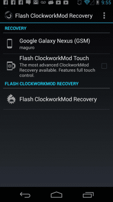 Screenshot of the application ROM Manager - #7