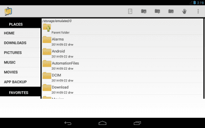 Screenshot of the application AndroZip File Manager - #6