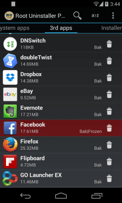 Screenshot of the application Root Uninstaller - #2