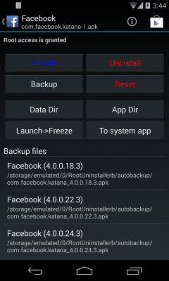 Screenshot of the application Root Uninstaller - #3