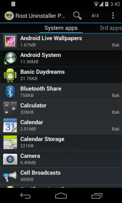 Screenshot of the application Root Uninstaller - #8