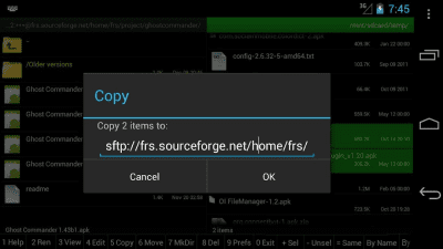Screenshot of the application Ghost Commander - #8