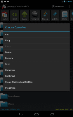 Screenshot of the application SD Card Manager (File Manager) - #9