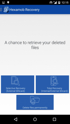 Screenshot of the application Hexamob Recovery Lite *ROOT* - #2