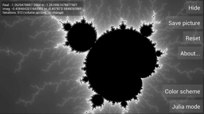 Screenshot of the application Mandelbrot Explorer - #2