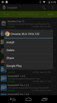 Screenshot of the application Install (Install APK) - #2