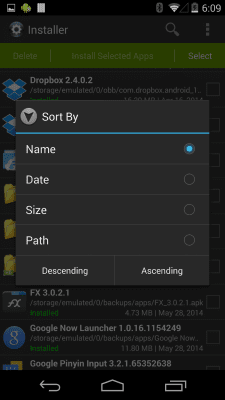 Screenshot of the application Install (Install APK) - #3