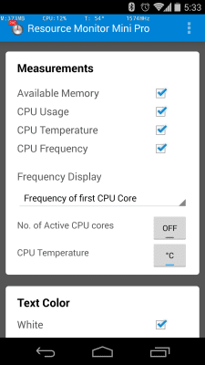 Screenshot of the application Mini Resource Monitor - #6