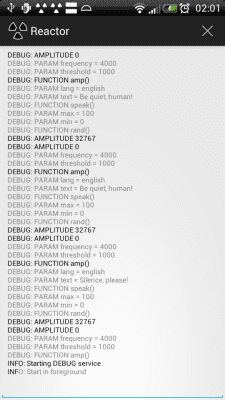 Screenshot of the application Reactor - #3