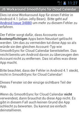 Screenshot of the application JB Workaround Cloud Calendar - #2