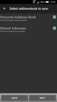 Screenshot of the application CardDAV-Sync free - #3