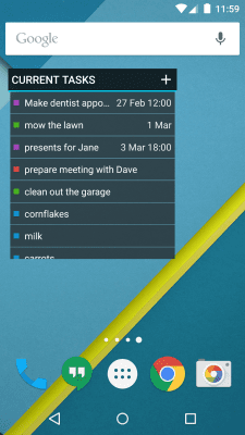 Screenshot of the application OpenTasks - #2