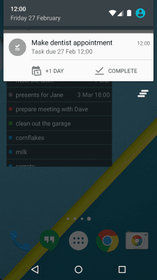 Screenshot of the application OpenTasks - #3