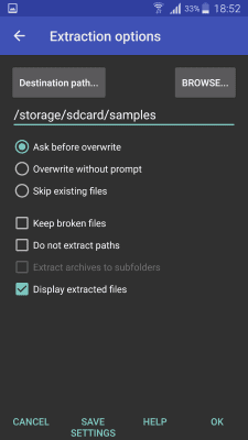 Screenshot of the application RAR for Android - #3