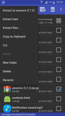 Screenshot of the application RAR for Android - #6