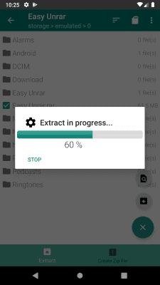 Screenshot of the application Easy Unrar, Unzip & Zip - #3
