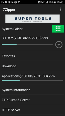 Screenshot of the application 7Zipper - #3
