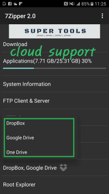 Screenshot of the application 7Zipper 2.0 - #2