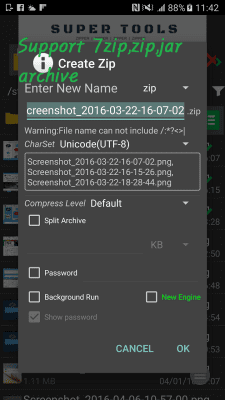 Screenshot of the application 7Zipper 2.0 - #5