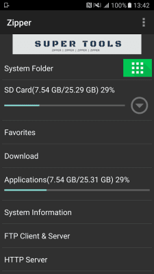 Screenshot of the application Zipper - #2