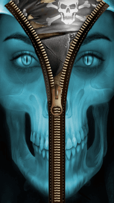 Screenshot of the application Skull Zipper Screen Lock - #2