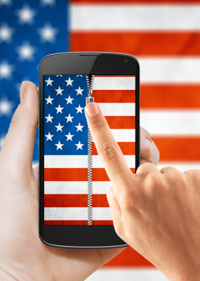 Screenshot of the application US Flag Zipper Lock - #2