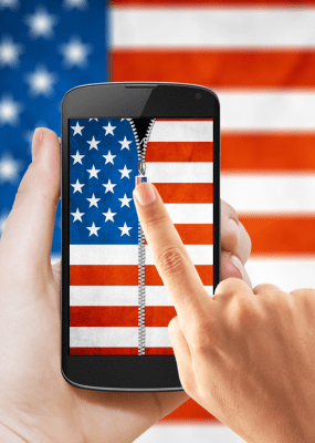 Screenshot of the application US Flag Zipper Lock - #3