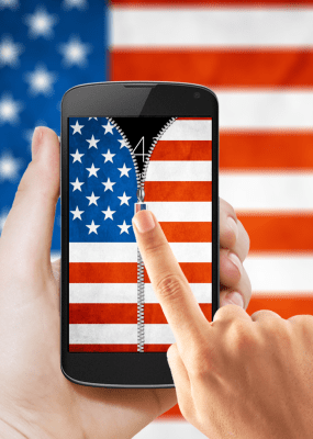Screenshot of the application US Flag Zipper Lock - #4