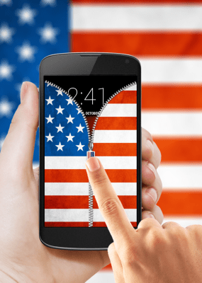 Screenshot of the application US Flag Zipper Lock - #5