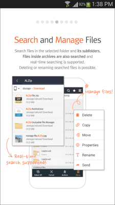 Screenshot of the application ALZip - #4