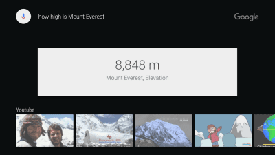 Screenshot of the application Google app for Android TV - #3