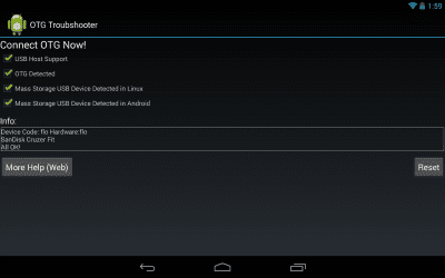 Screenshot of the application OTG Troubleshooter - #3
