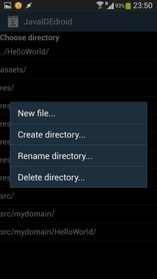 Screenshot of the application JavaIDEdroid - #4