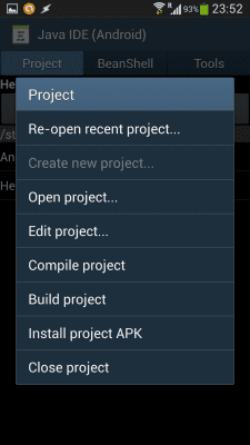 Screenshot of the application JavaIDEdroid - #6