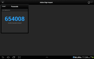 Screenshot of the application Adobe Edge Inspect CC - #5