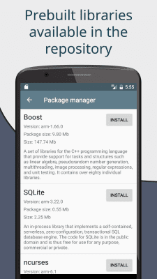 Screenshot of the application Cxxdroid - #3
