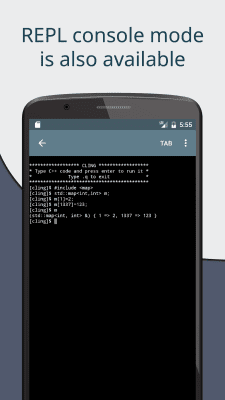 Screenshot of the application Cxxdroid - #8