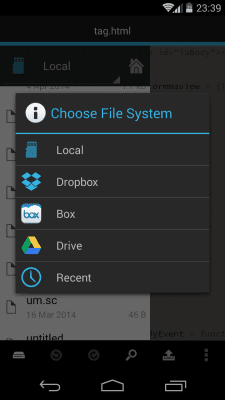 Screenshot of the application DroidEdit (free code editor) - #4