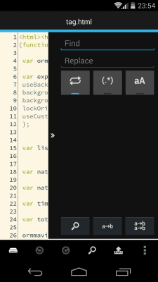Screenshot of the application DroidEdit (free code editor) - #7