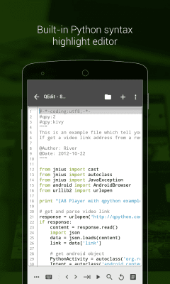 Screenshot of the application QPython - Python for Android - #3