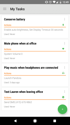 Screenshot of the application Trigger (formerly NFC Task Launcher) - #2