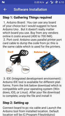 Screenshot of the application Piloting Arduino Controller - #4