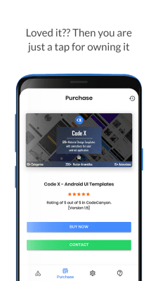 Screenshot of the application CodeX - Android Material UI Templates - #6