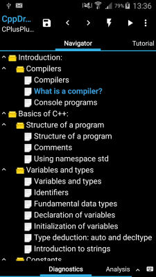 Screenshot of the application CppDroid - #7
