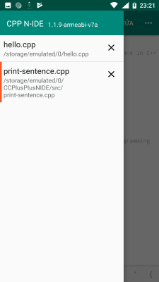 Screenshot of the application CPP N-IDE - C/C++ Compiler & Programming - Offline - #6