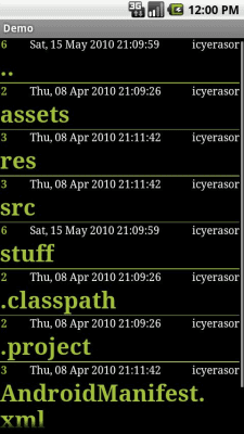 Screenshot of the application Subdroid SVN - #2