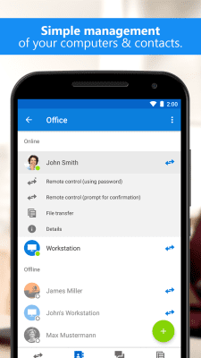 Screenshot of the application TeamViewer-Remote Access Android - #4